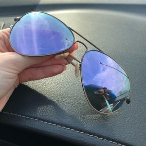 Lilac Mirrored Aviator Ray-Ban sunglasses